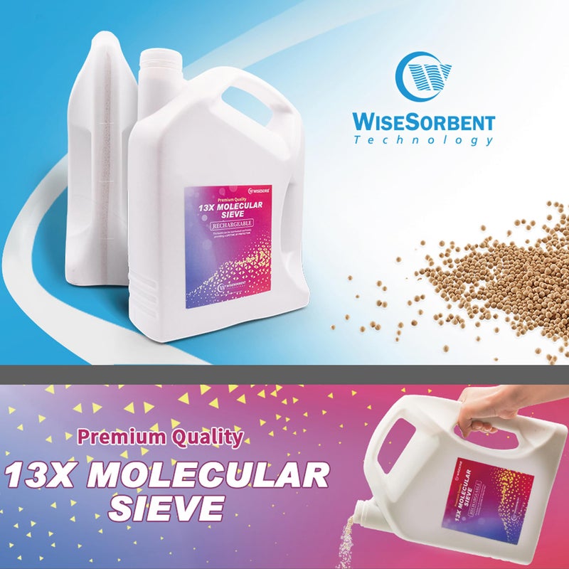 Wisesorb 13X Molecular Sieve Desiccant Beads, 6 LBS Reusable Dessicant Dehumidifiers Desiccant Moisture Absorber - Image 3
